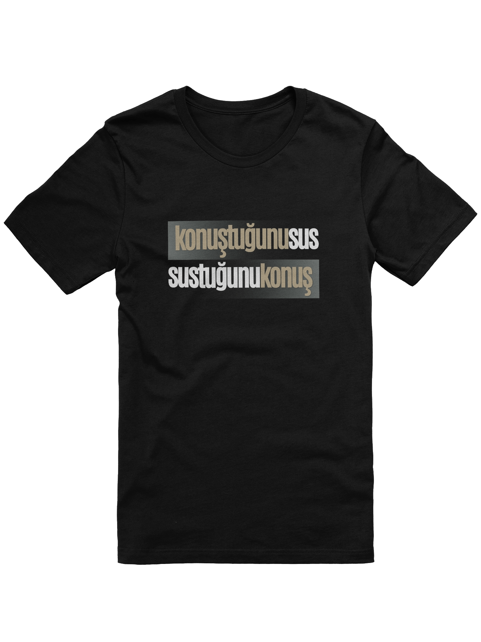İçsel Denge Manifestosu: "Konuştuğunu Sus, Sustuğunu Konuş" Türkçe Tasarımlı Bella+Canvas Supersoft Tişört product image (1)