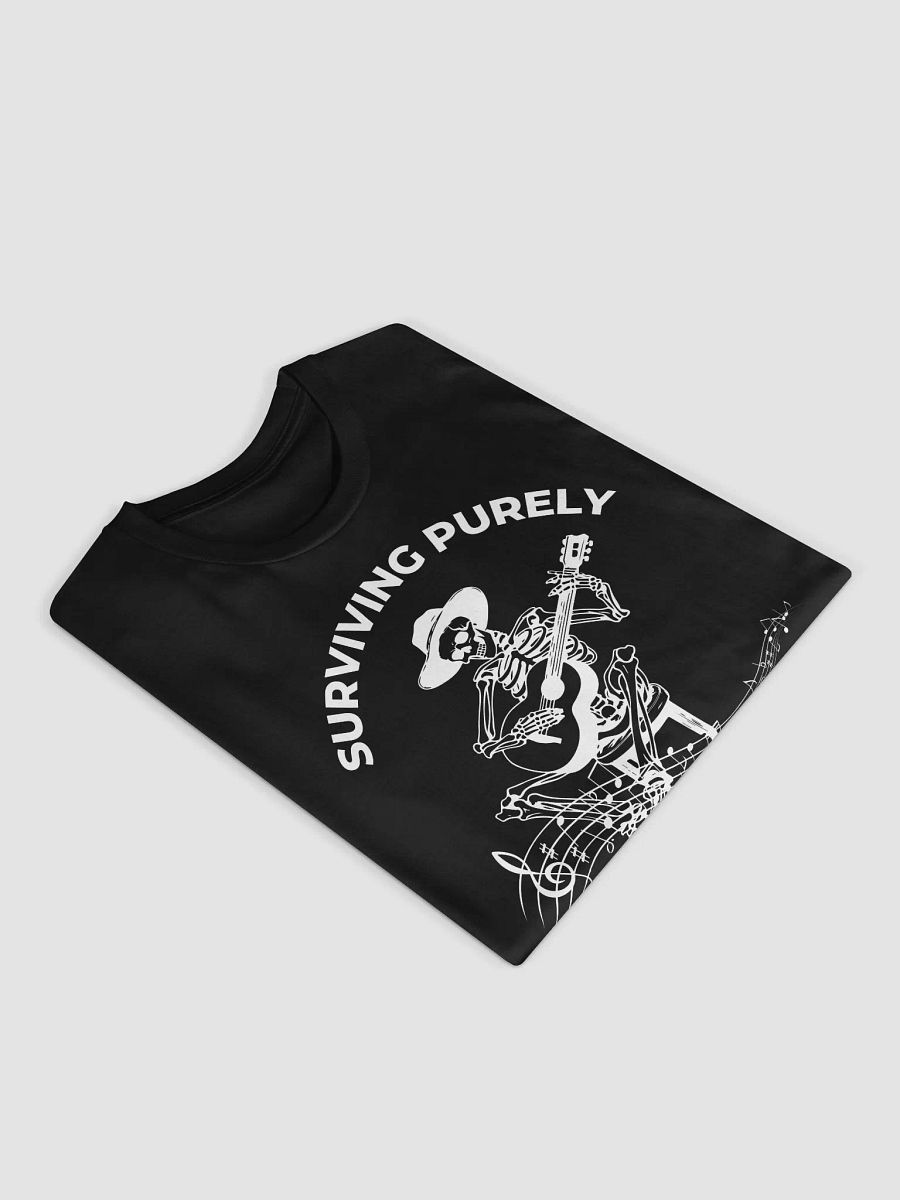Surviving Purely Out of Spite" Skeleton Guitar T-Shirt – Funny Gothic Western Tee product image (6)