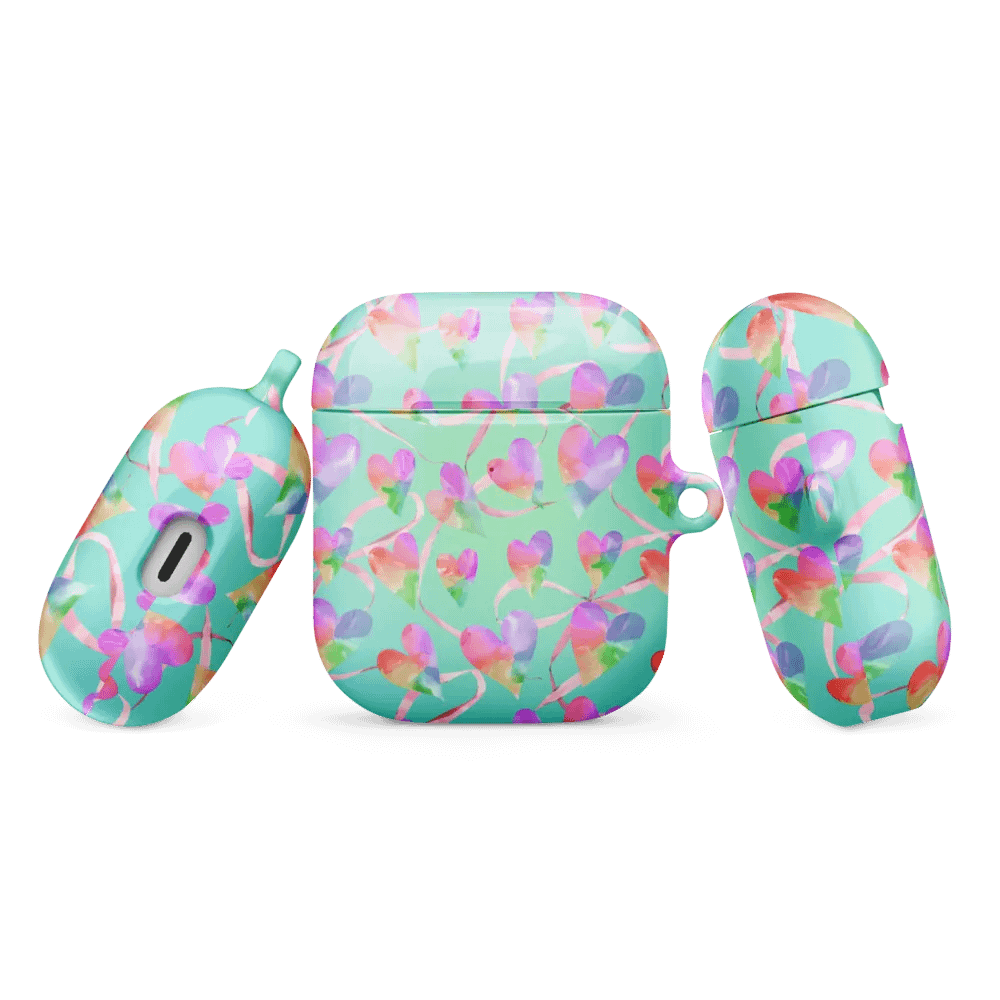 Whimsical Hearts All-Over Print AirPods® Case girls and arty ladies product image (13)