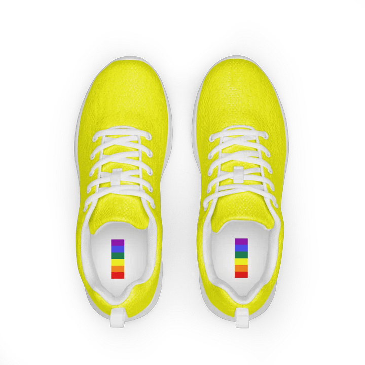 Men's Bright Yellow Athletic Shoes Lace-up Sneakers product image (1)