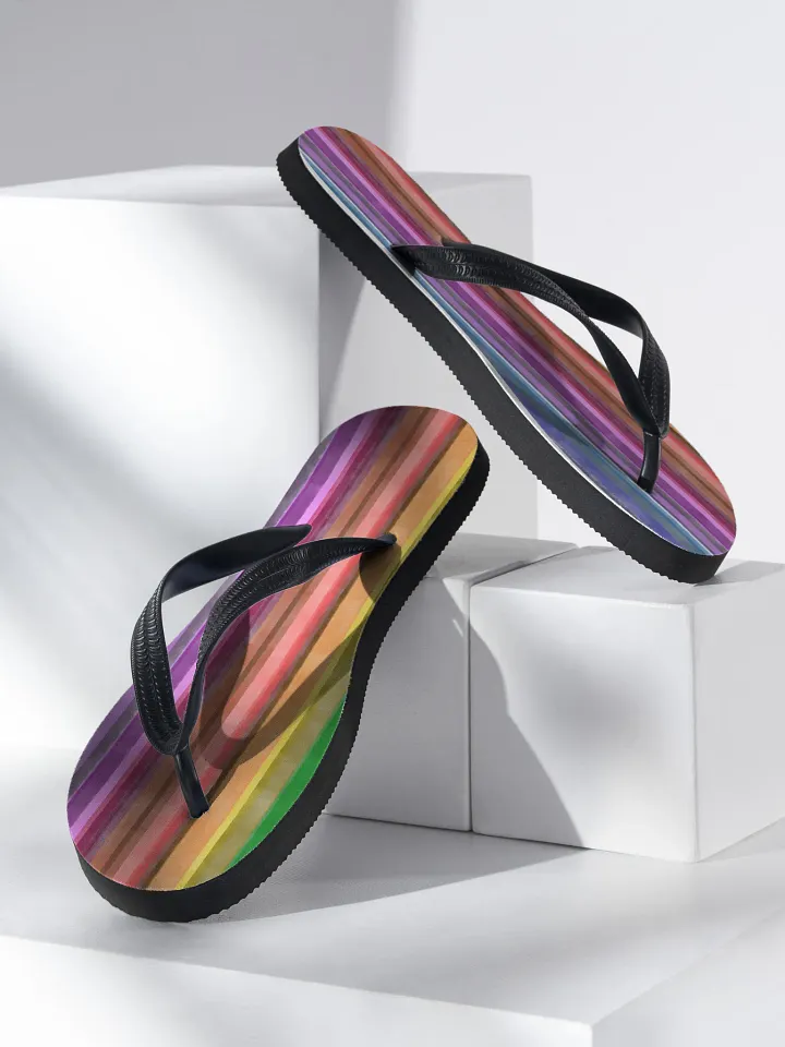 Cool Gouache Striped Flip-Flops product image (2)