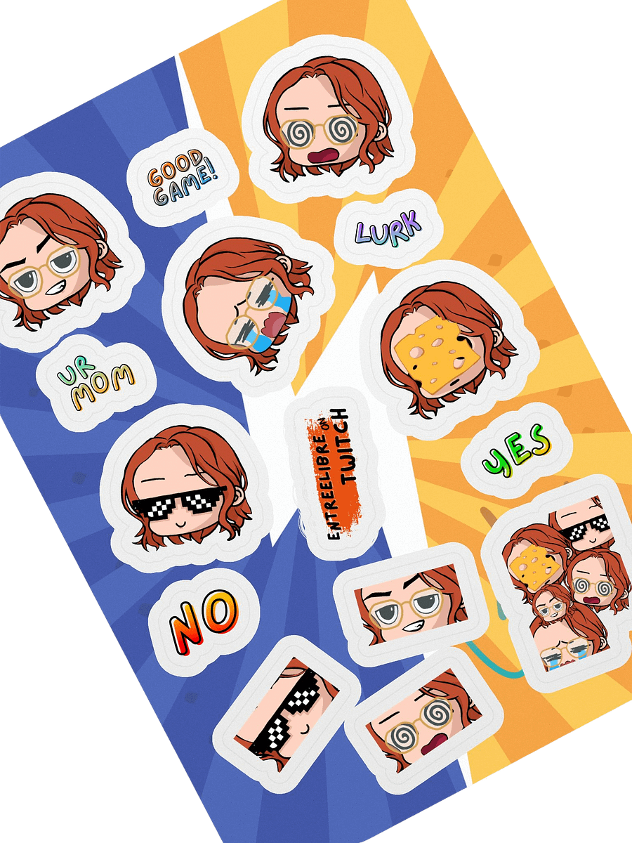 TWITCH EMOTES STICKER SHEET product image (2)
