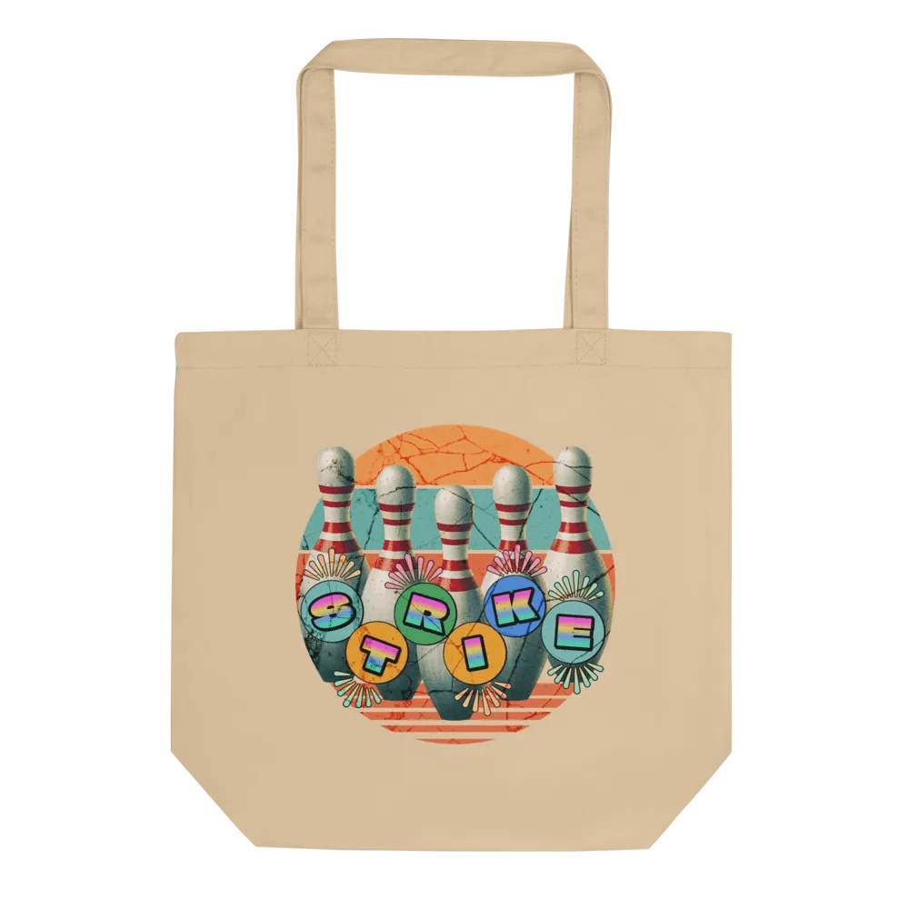 Bowling Pins Strike Retro Tote Bag product image (1)