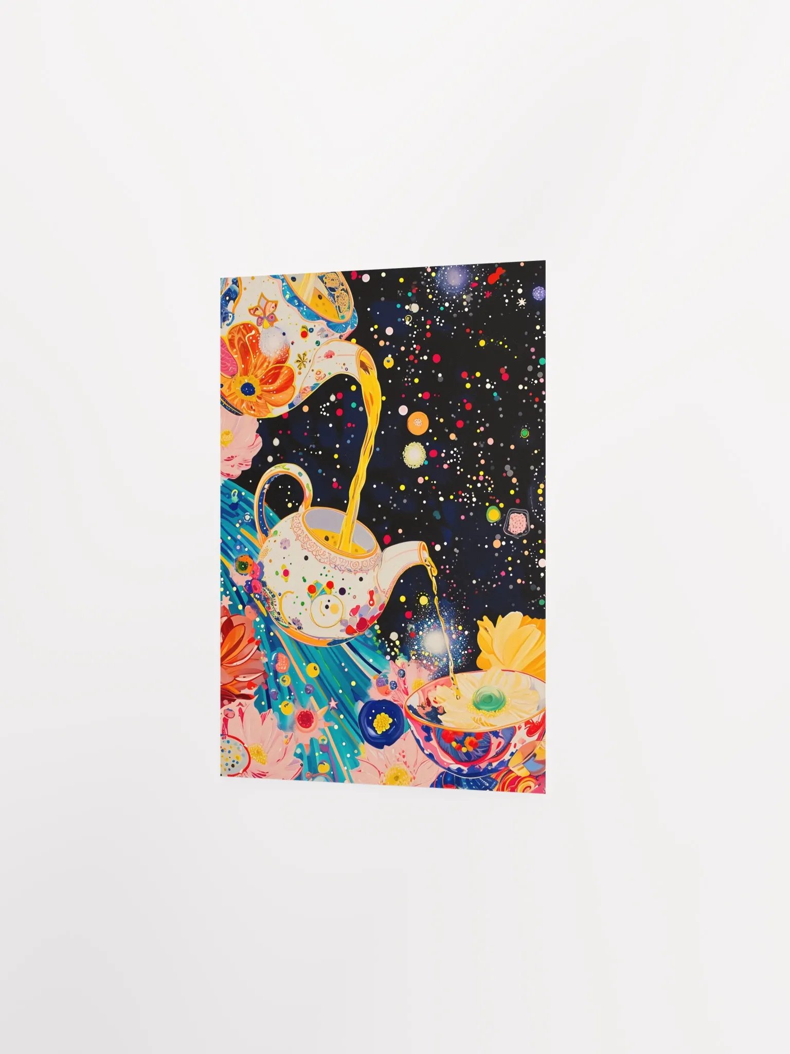 Whimsical Pour: Teapot and Teacup Fantasy Poster product image (4)