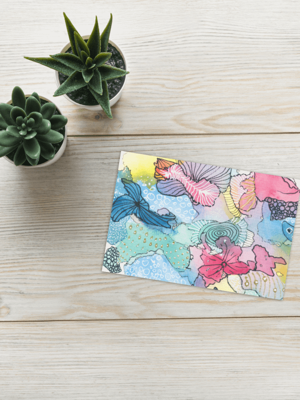 Abstract Dots & Lines Blank Card product image (4)