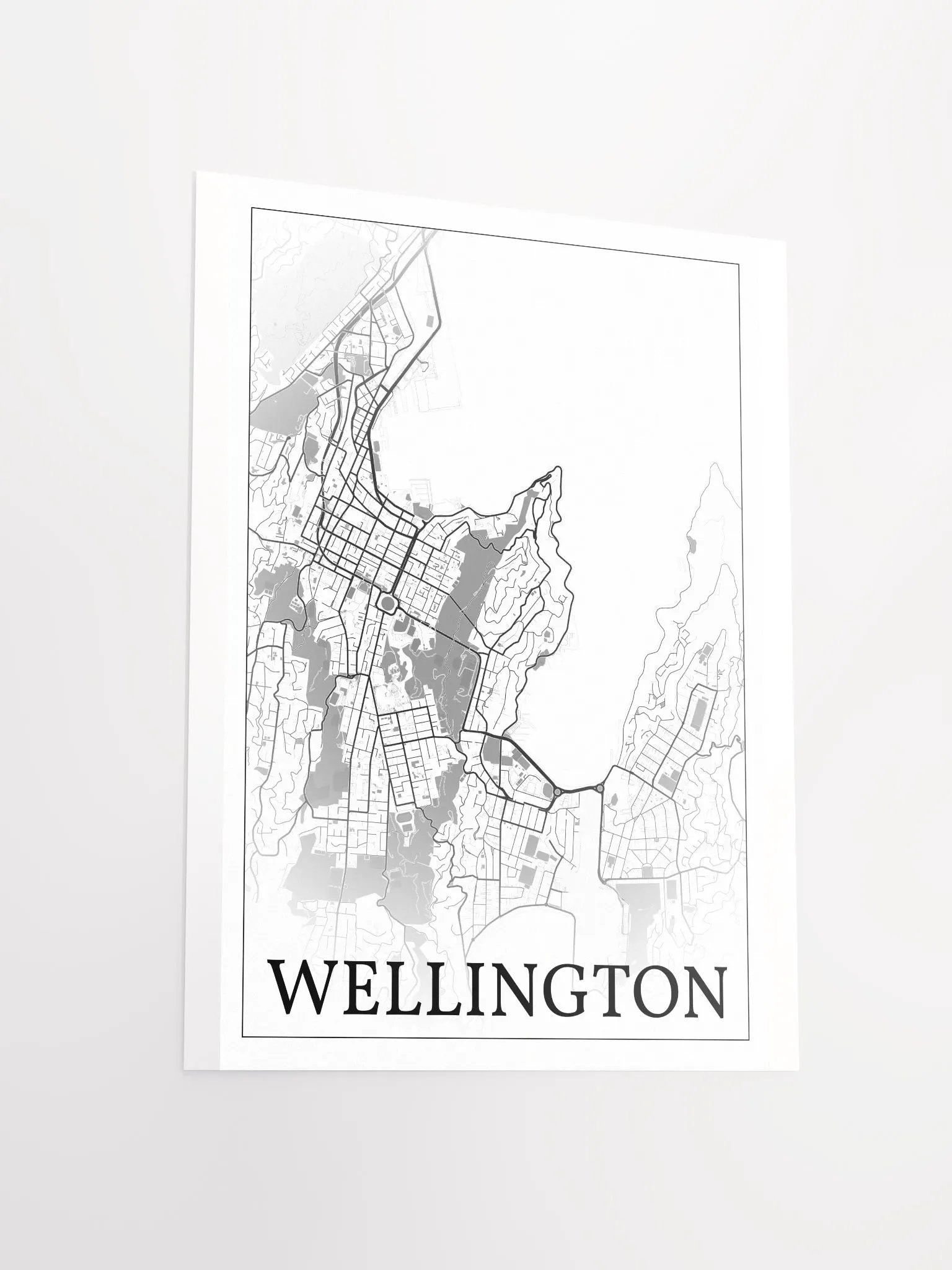 Wellington, New Zealand, city map print product image (15)