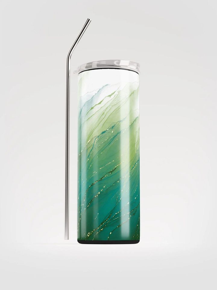 Enchanted Emerald: Green Gold Whispers Tumbler product image (1)