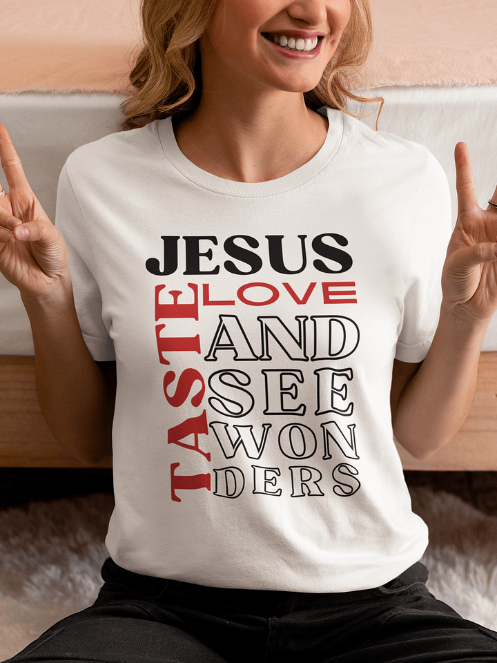 Taste JESUS Love Bella Canvas Christian T-shirt - Light product image (1)