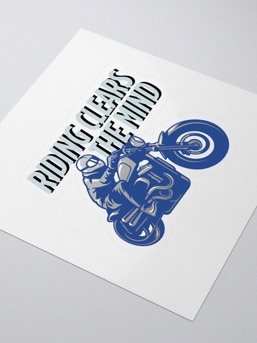 Ride Free Kiss Cut Stickers | Riding clears the mind. product image (3)