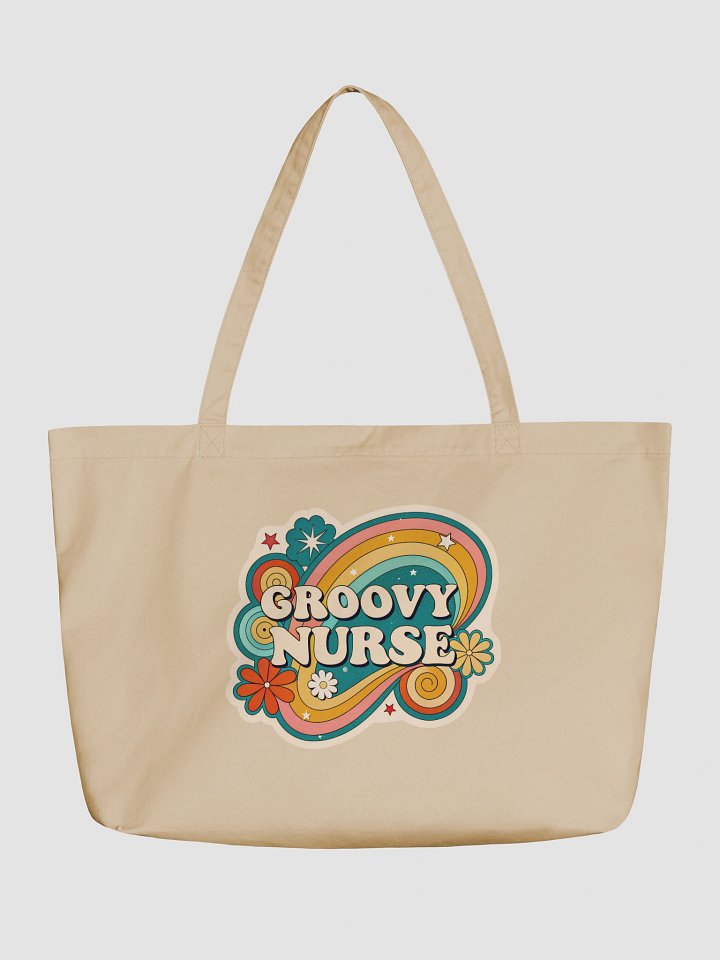 Groovy Nurse Organic Tote Bag product image (1)