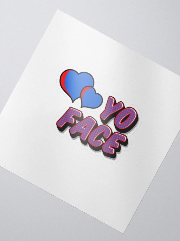 blue Love yo face sticker product image (2)