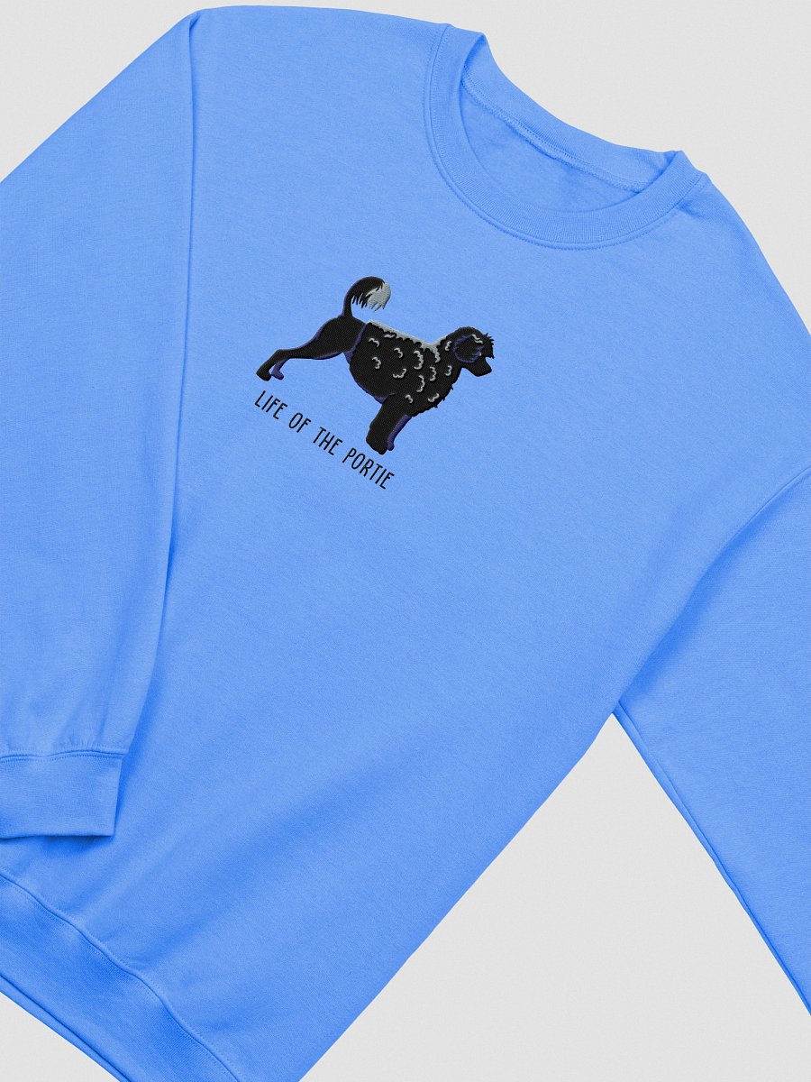 Life of the Portie Sweatshirt (Embroidered) of a Portuguese Water Dog(Black) product image (9)