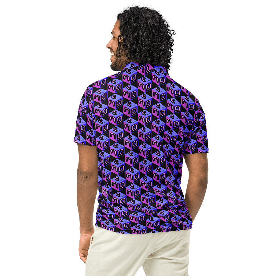 Next Generation Records All Over Print Mens Polo Shirt NGR Cube Logo product image (5)