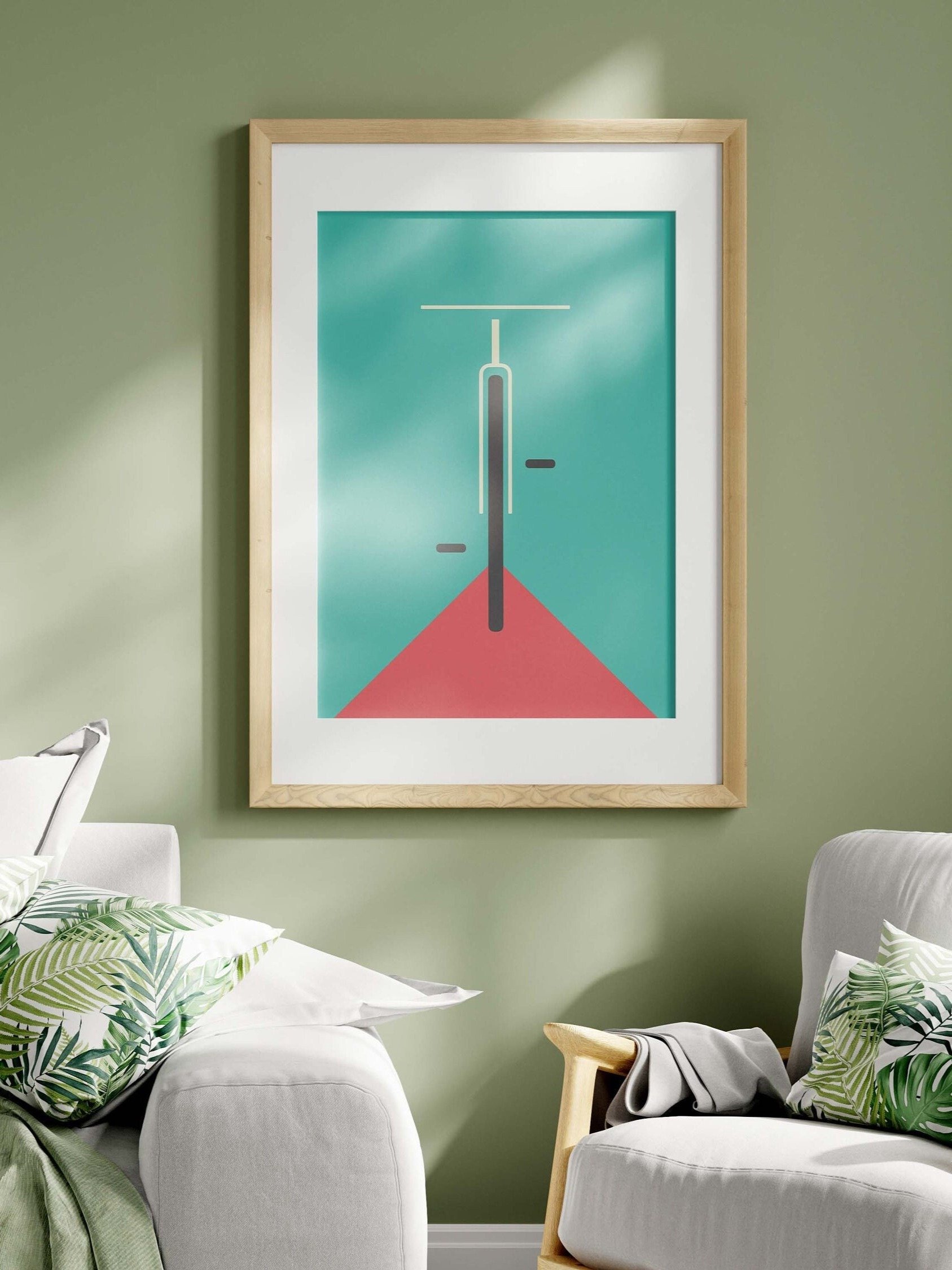 Bicycle Bauhaus Poster Vintage mid century style set of 3 product image (7)