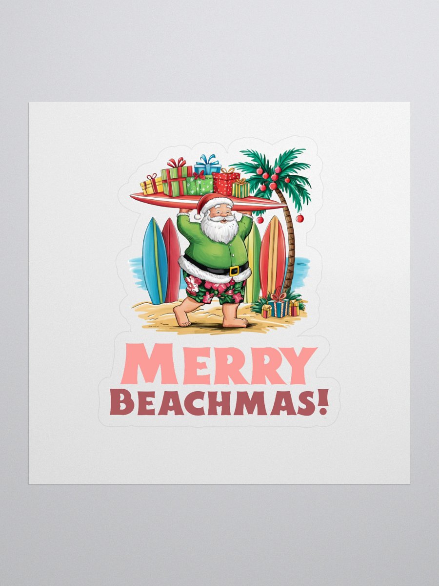 Surfin' Santa Kiss Cut Stickers product image (1)