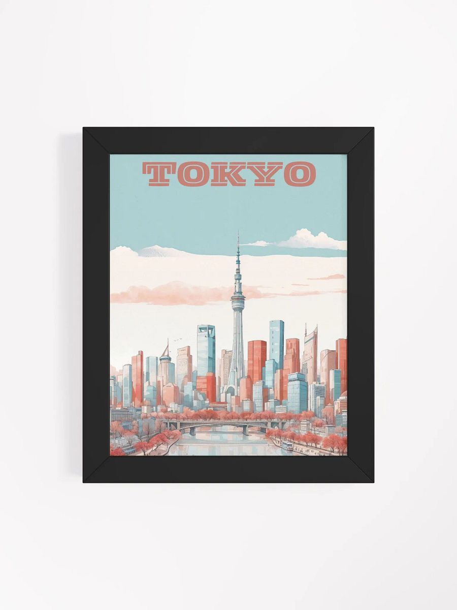 Tokyo Travel Poster Framed High-Quality Matte Poster product image (4)