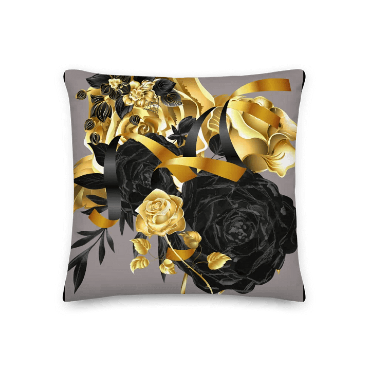 Golden Floral Luxe Premium Pillow product image (1)