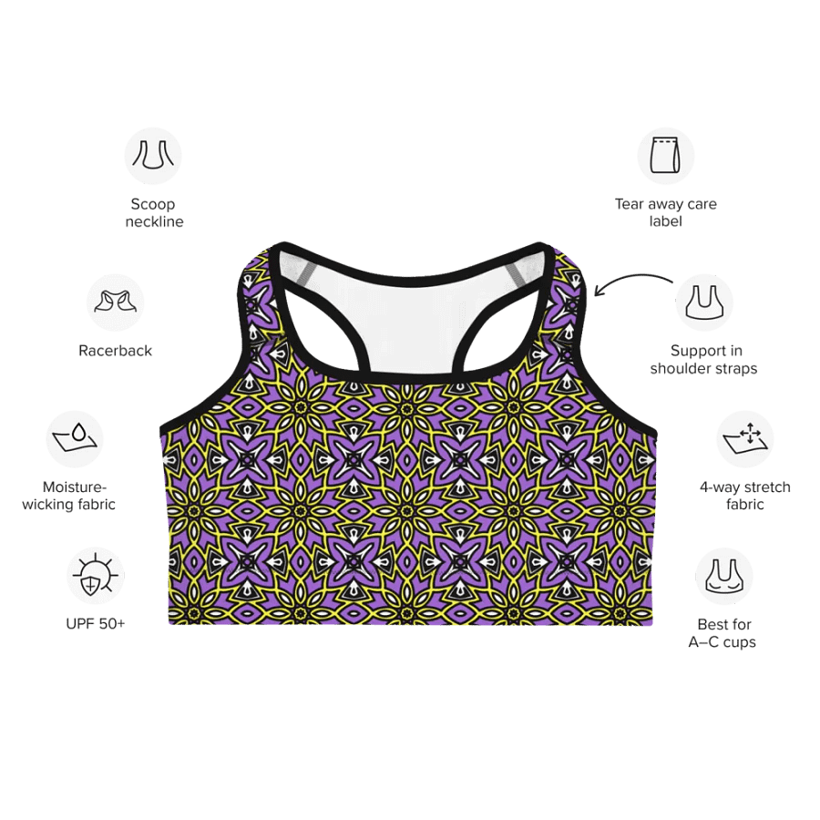 Non-Binary Abstract (1) - Sports Bra product image (7)
