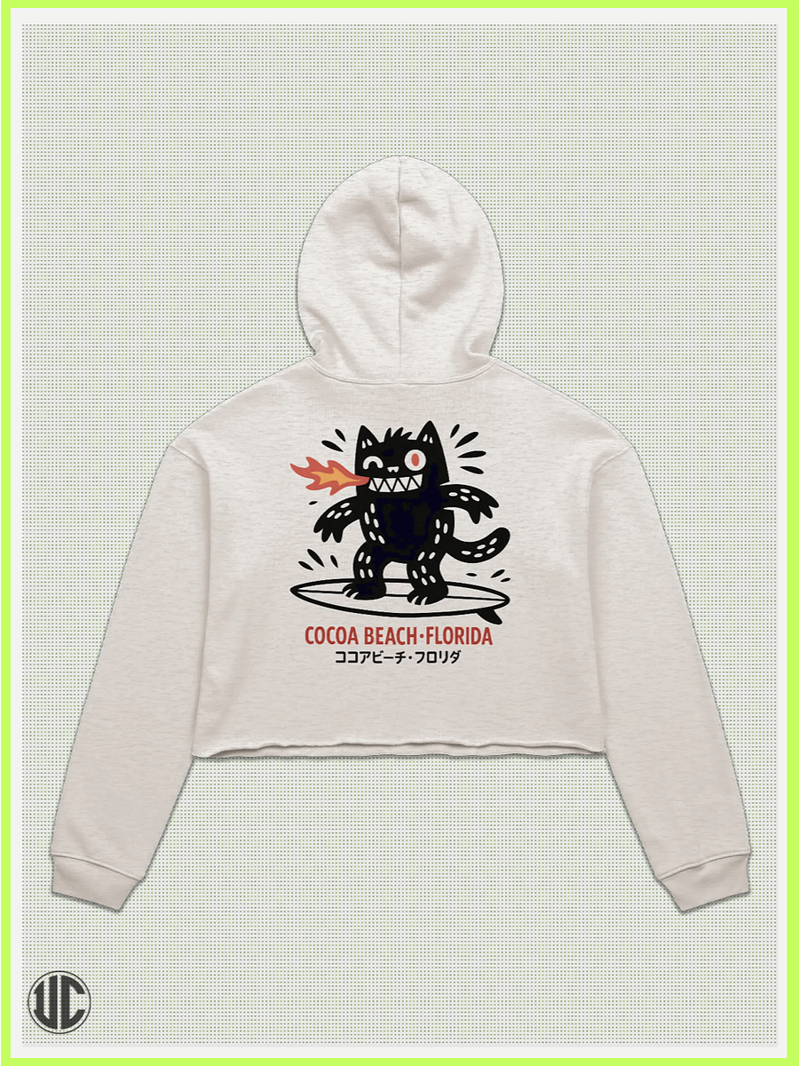 UnkoCon – Cocoa Beach FL Surfer Crop Hoodie product image (1)
