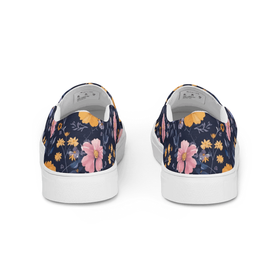 Multicolor Floral Pattern Women's Slip-On Canvas Shoes by Treasure Pie product image (4)