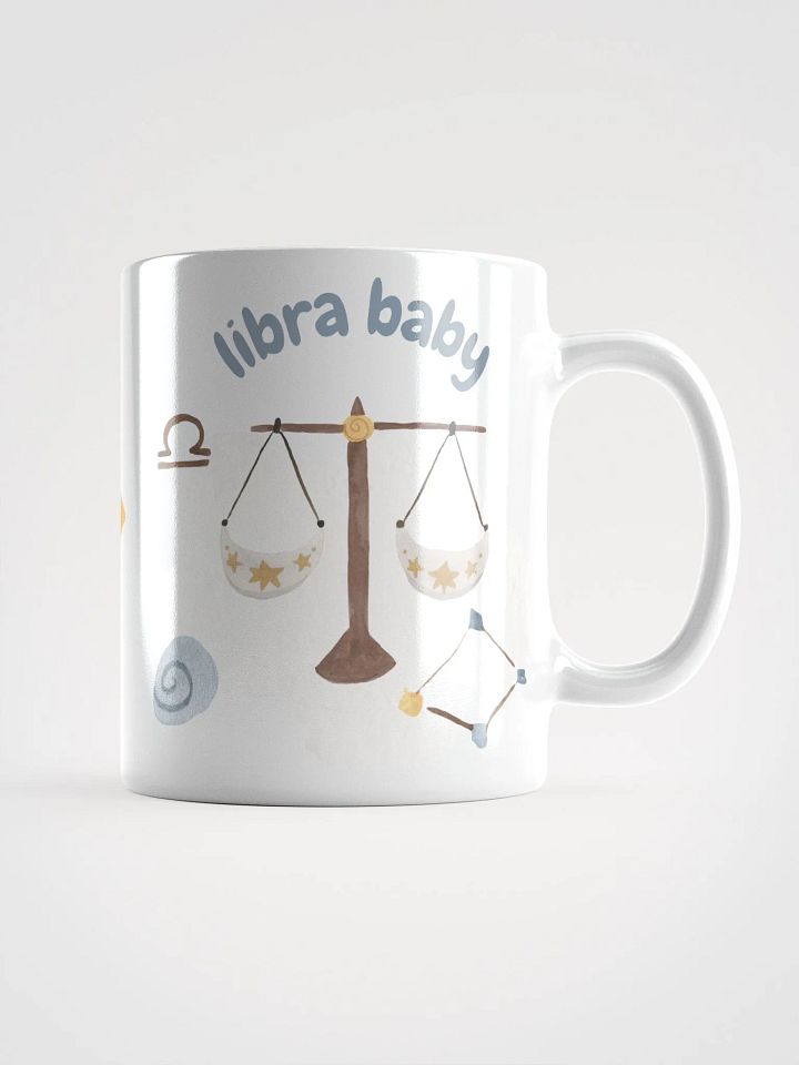 Libra Baby September 23 – October 23 WHITE GLOSSY MUG Baby Gift, New Baby Gift, Fun Astrology Gift product image (2)