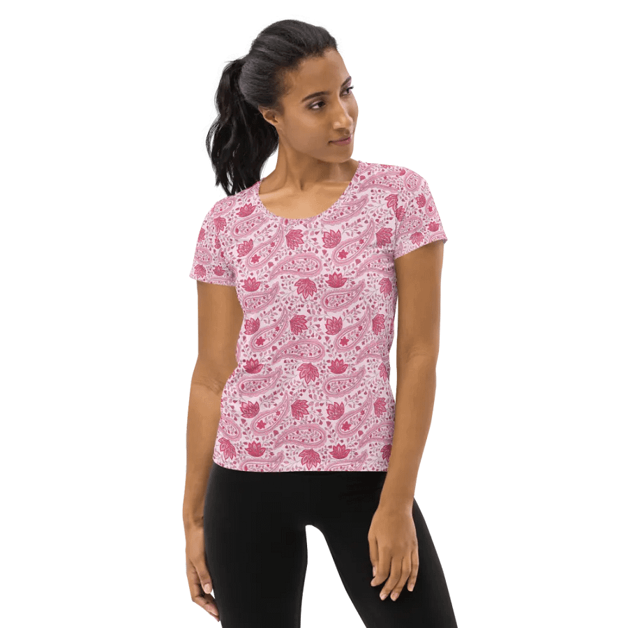 Rosewater Paisley | Women's Athletic T-Shirt product image (1)