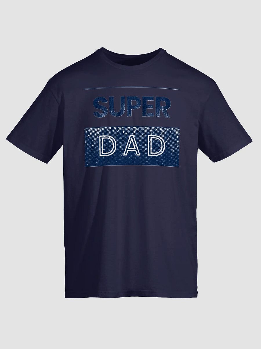 Super Dad Blue & White T-Shirt product image (1)