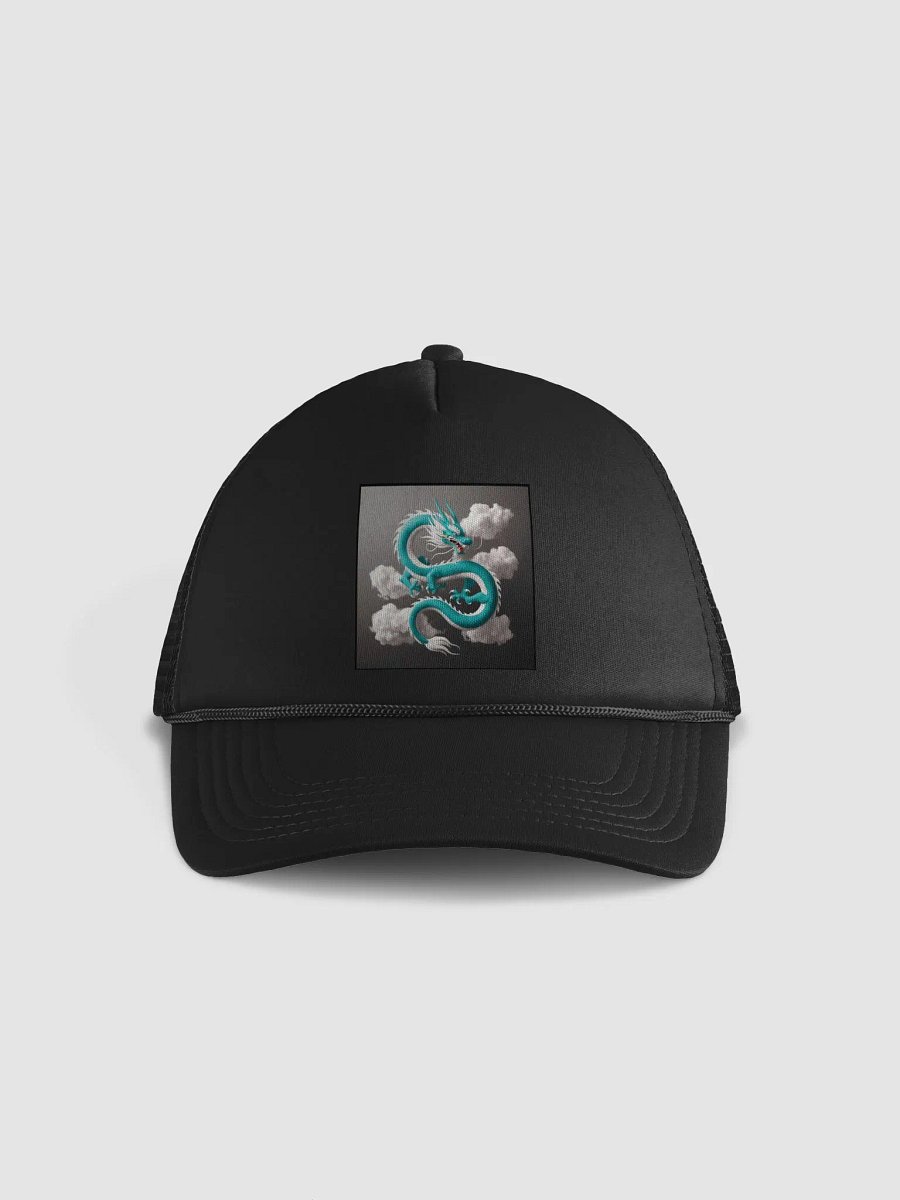 "Majestic Power: The Turquoise Chinese Dragon Cap" product image (1)