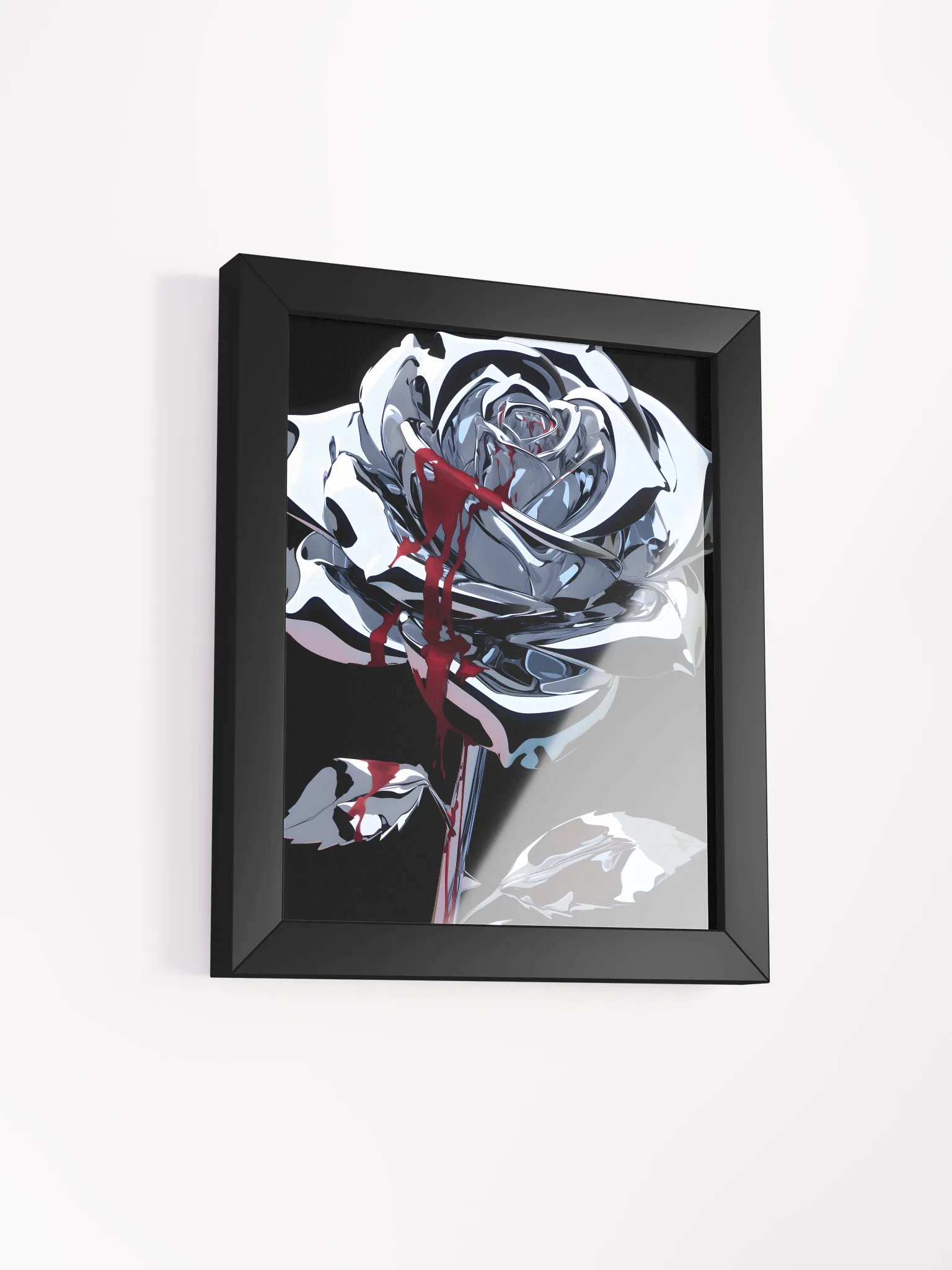 Bleeding Metallic Rose Framed Poster product image (2)