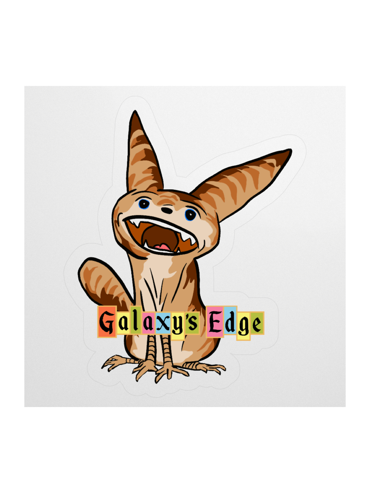 Loth Cat with Galaxy's Edge Retro Sticker product image (1)
