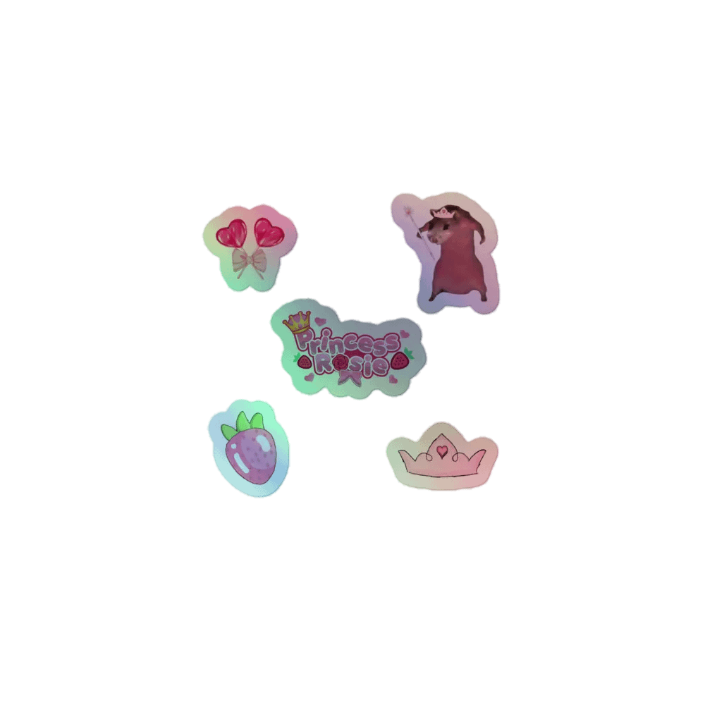 Princess Rosie Holographic Sticker Sheet product image (1)