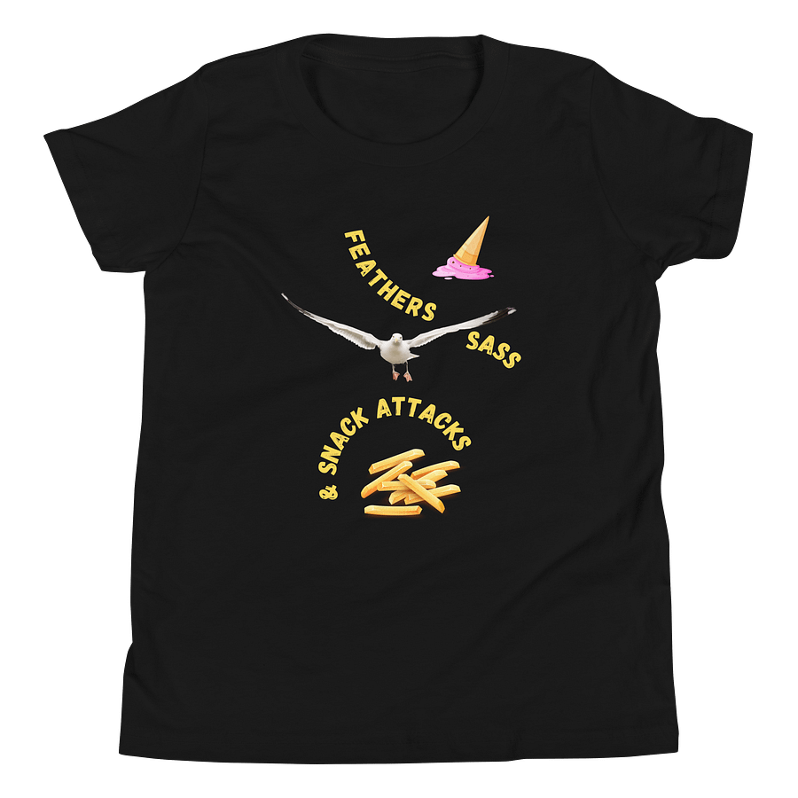 Youth T-shirt: Feathers, Sass & Snack Attacks product image (4)