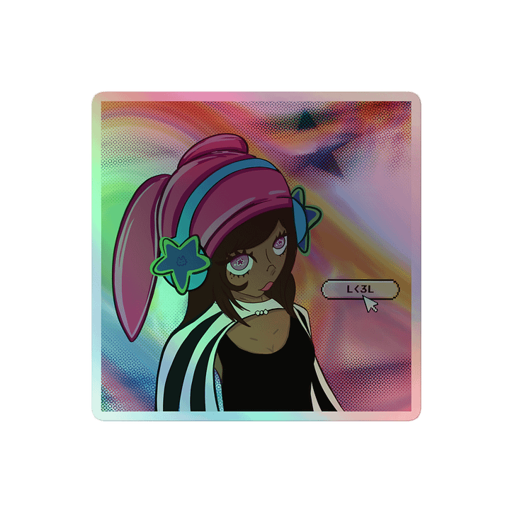 party grl holographic sticker product image (2)