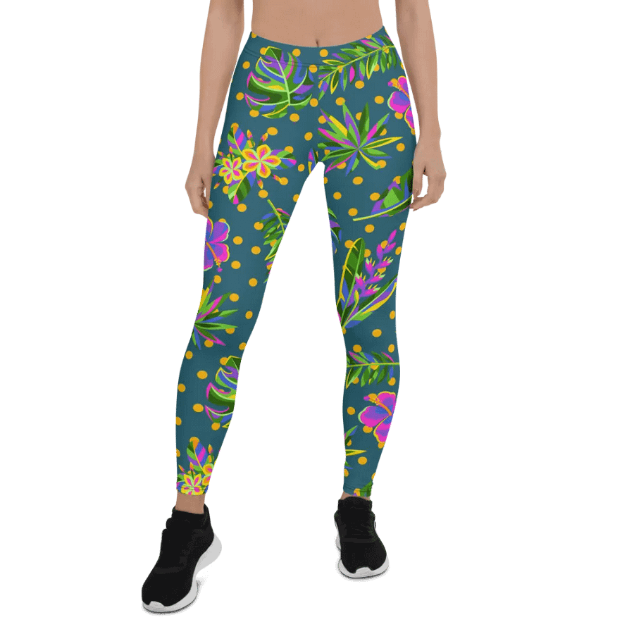 Green All-Over Print Leggings product image (1)
