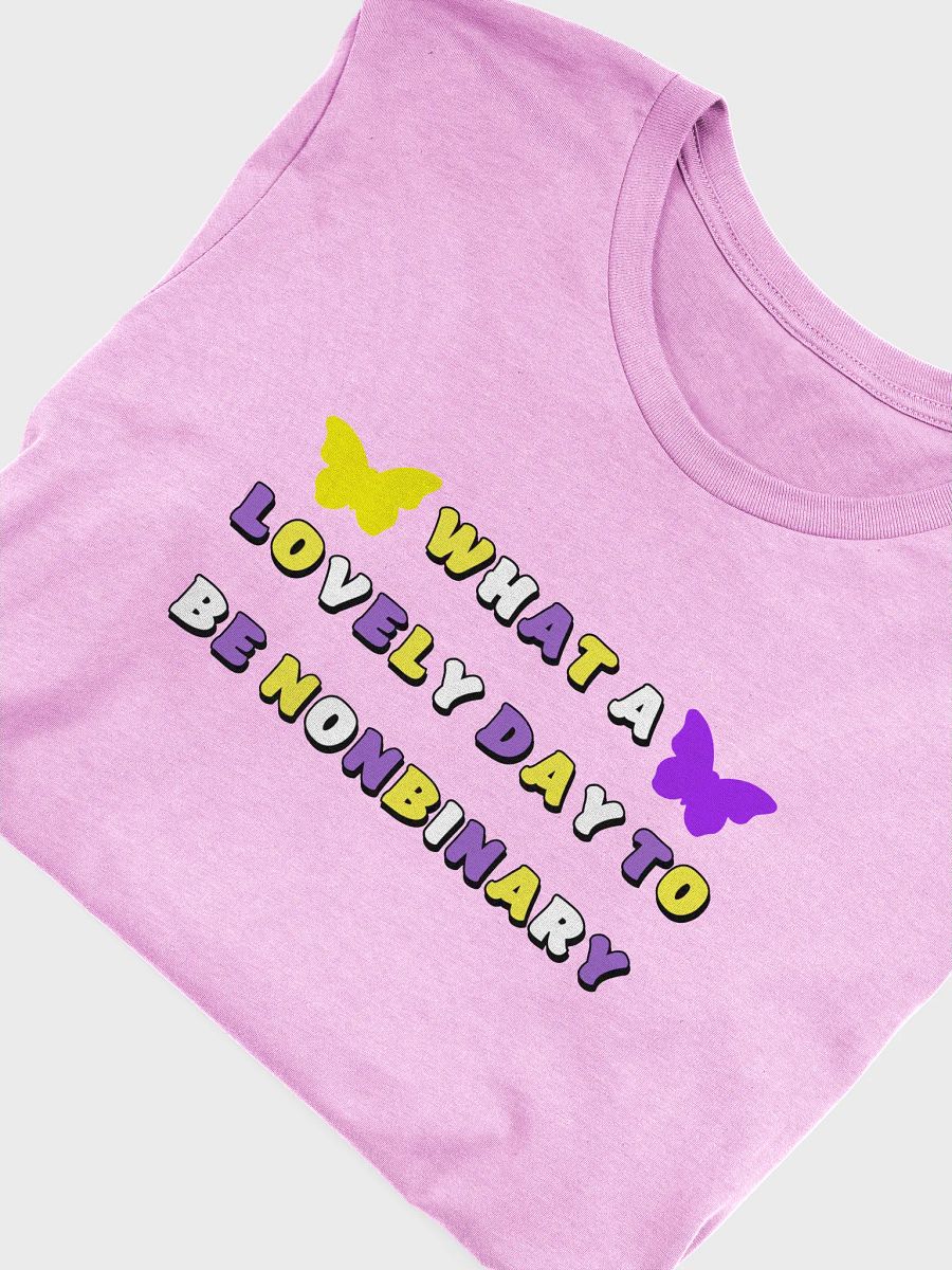 what a lovely day to be nonbinary t-shirt product image (5)