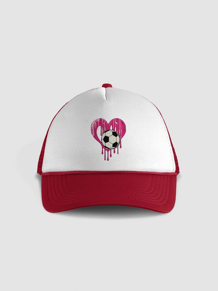 Heart Soccer Melting Ball Trucker Hat product image (5)