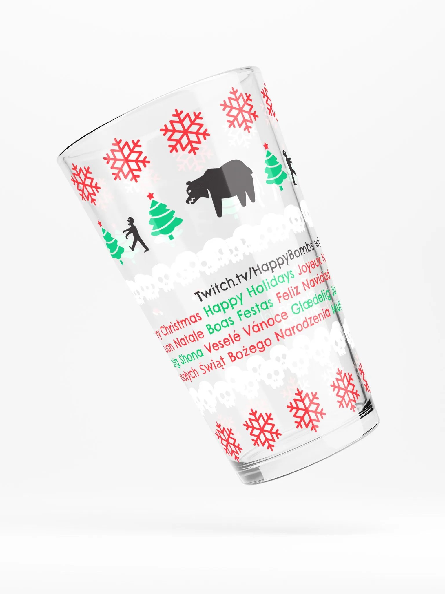Limited Edition HappyBombs Christmas Glass product image (4)