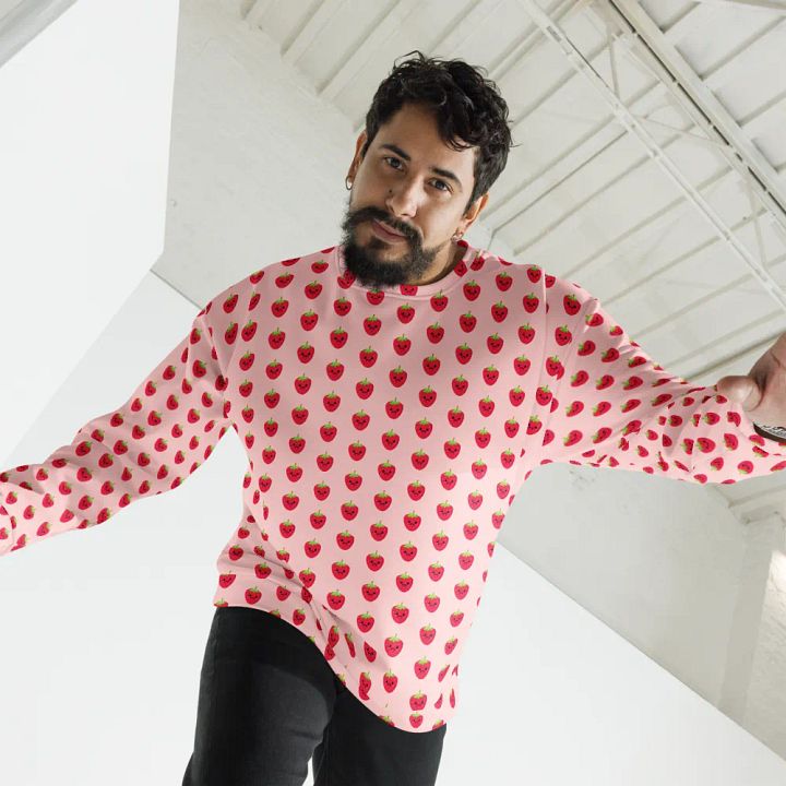 Smiley Happy Strawberry Sweatshirt product image (2)