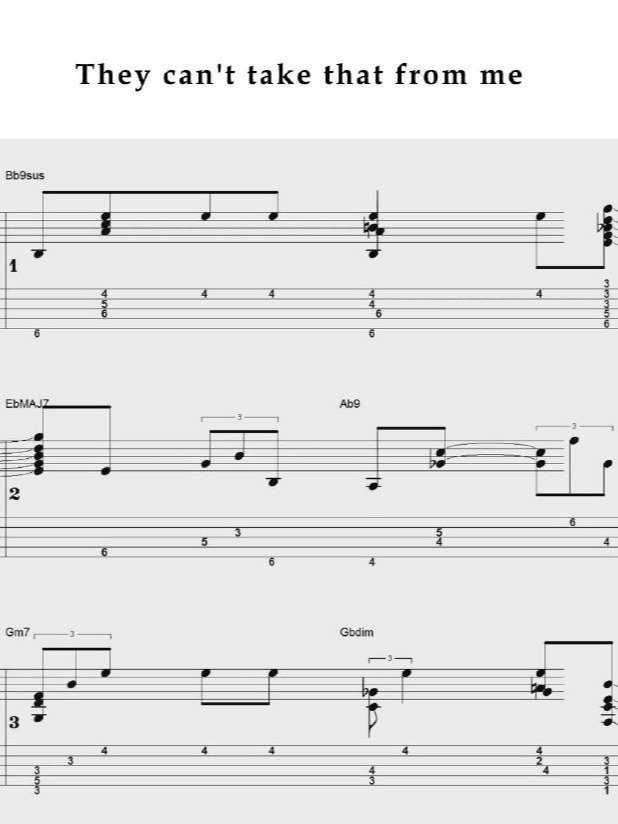 They can't take that from me - Guitar sheet music product image (1)