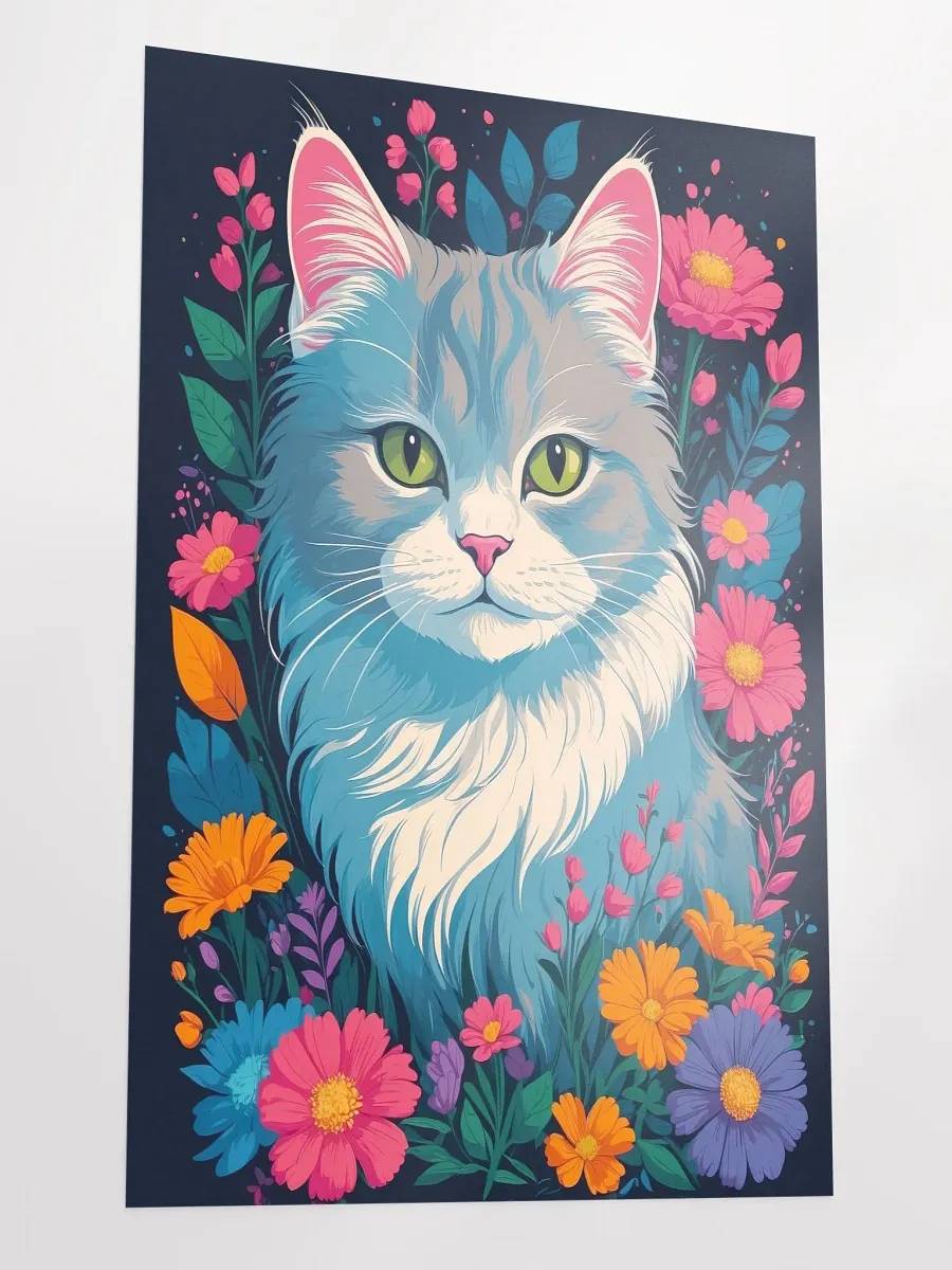 Flower Cat v1 - Poster - Large 24x36 Inches product image (3)