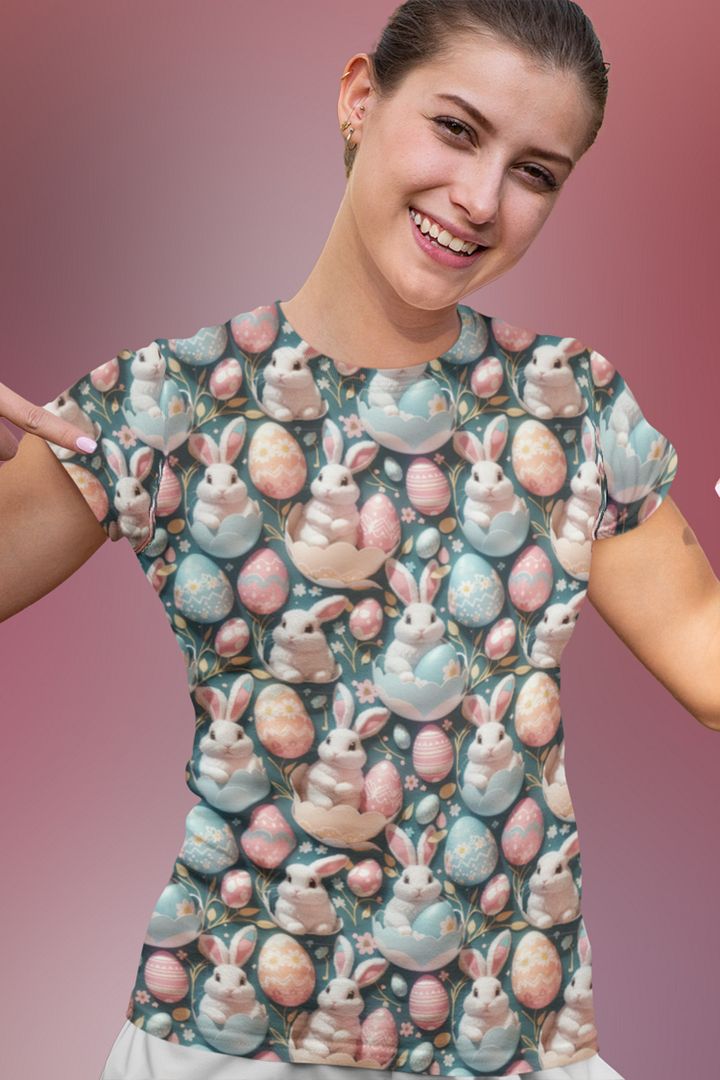 Easter Pattern All Over Print T-shirt product image (1)