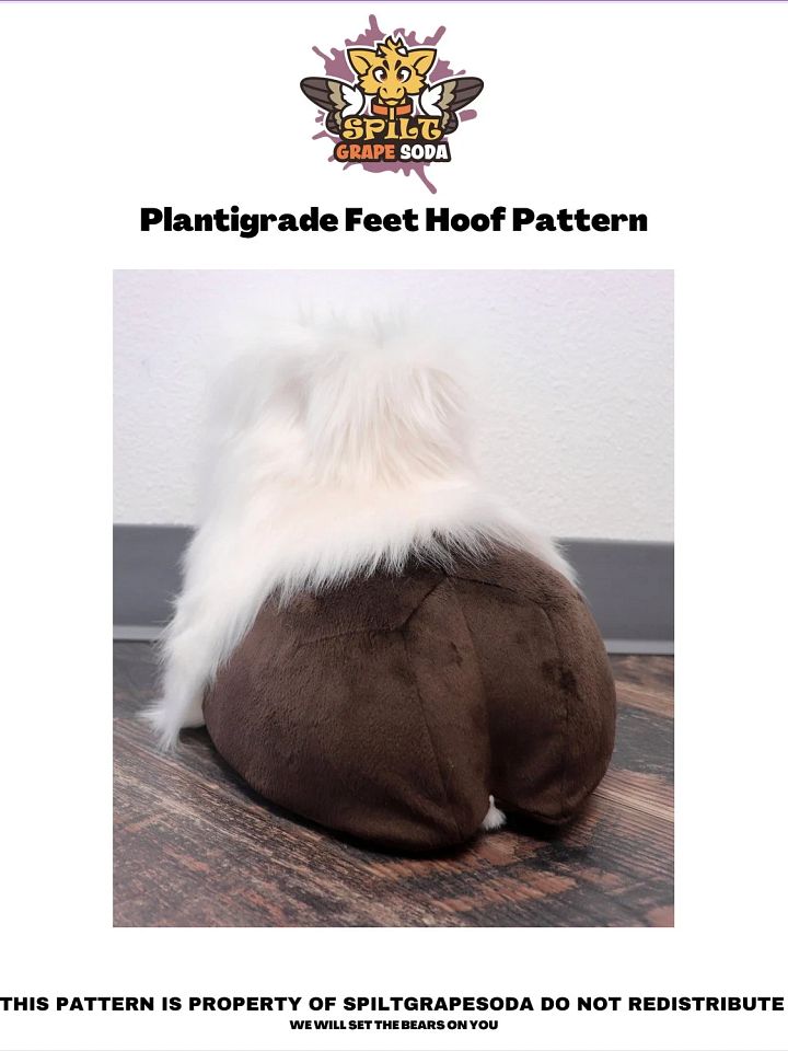 Plantigrade Feet Hoof Indoor and Outdoor Pattern [PDF DOWNLOAD] product image (2)