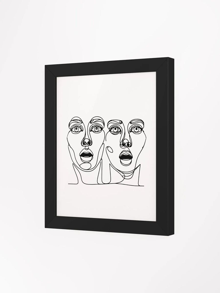 Shocked Women Faces LIne Art Matte Poster product image (3)