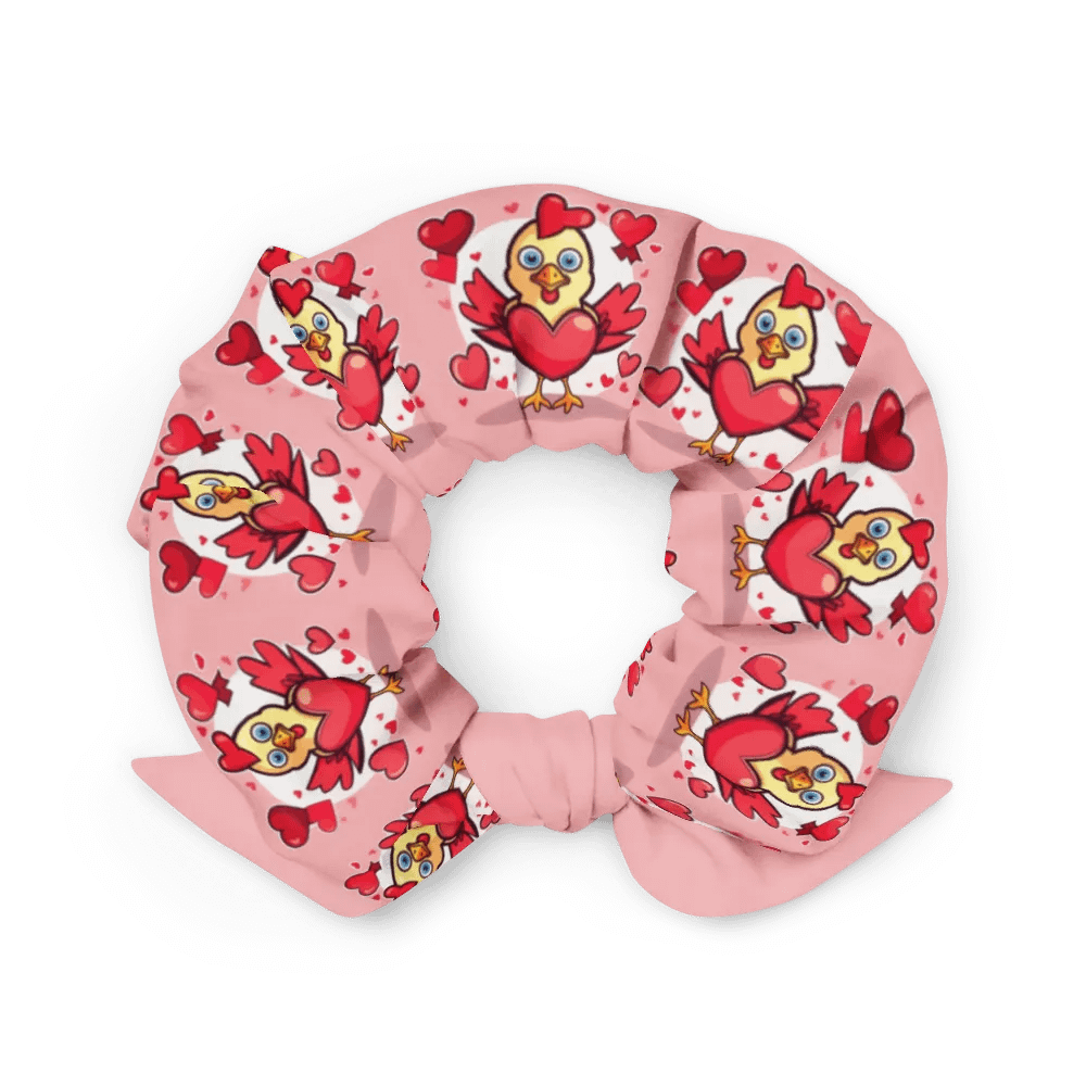 Heartfelt Chickens All-Over Print Scrunchie product image (2)