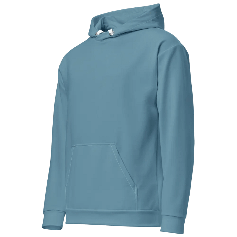 Plain Medium Light Blue Soft Summer Unisex Recycled Polyester Heavyweight Premium Hoodie by Treasure Pie product image (3)