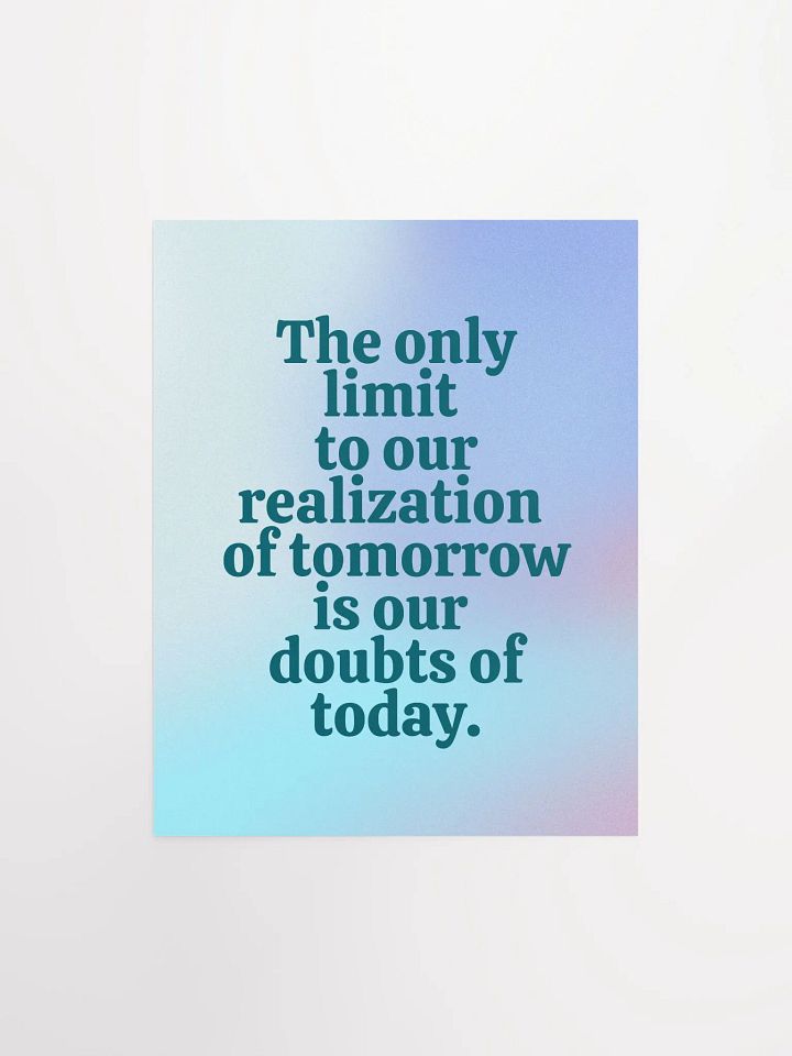 Limitless Tomorrow Motivational Poster product image (2)