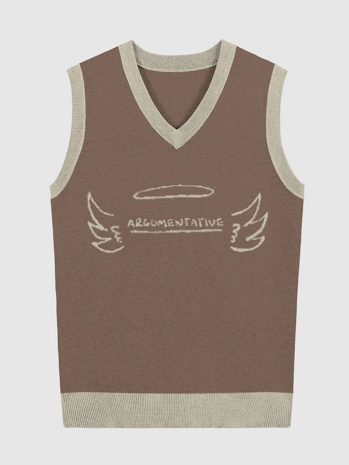 ANGELIC (lg. design, brown+taupe) knitwear vest product image (4)