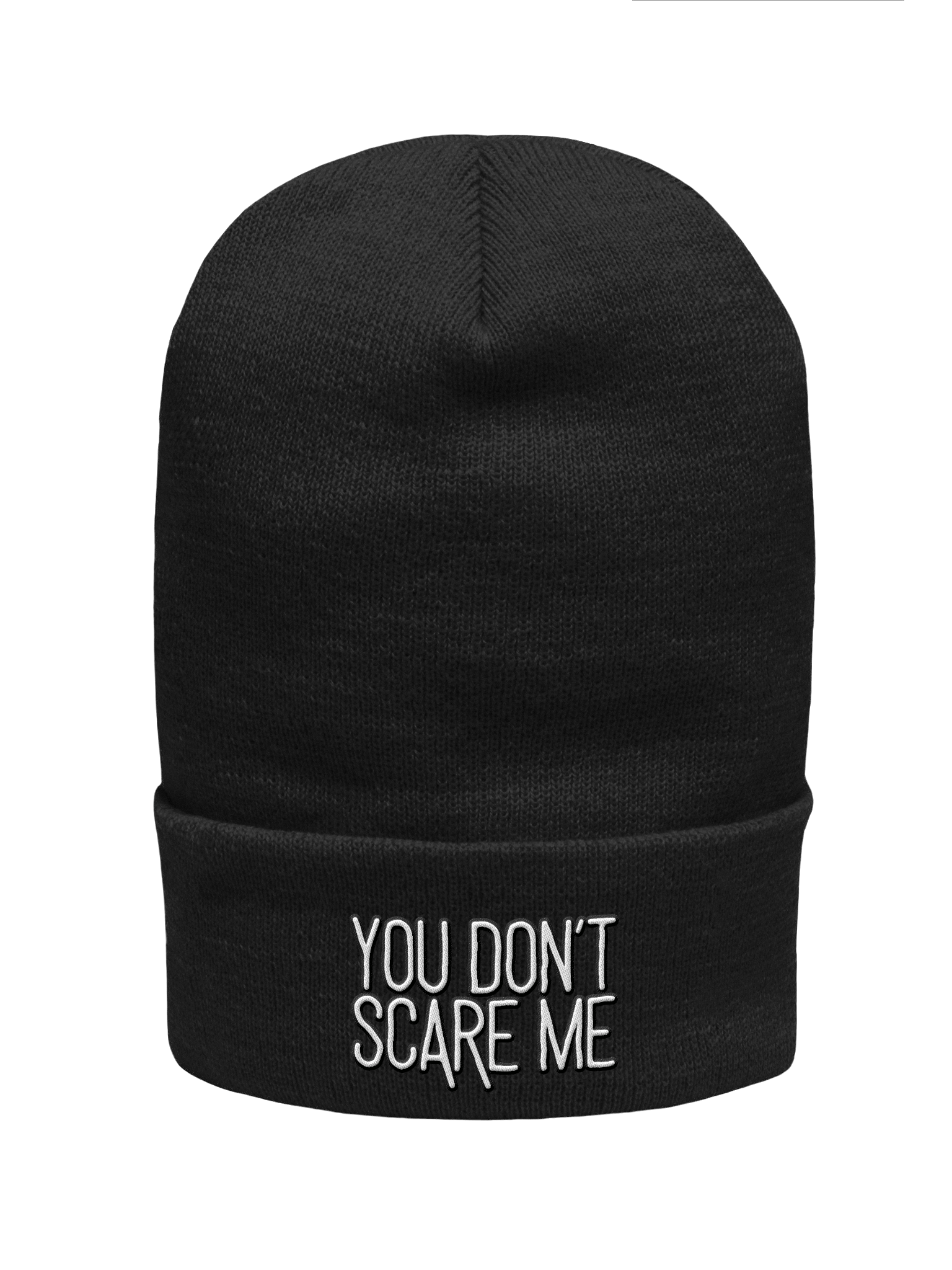 You Don't Scare Me Beanie White Thread product image (4)