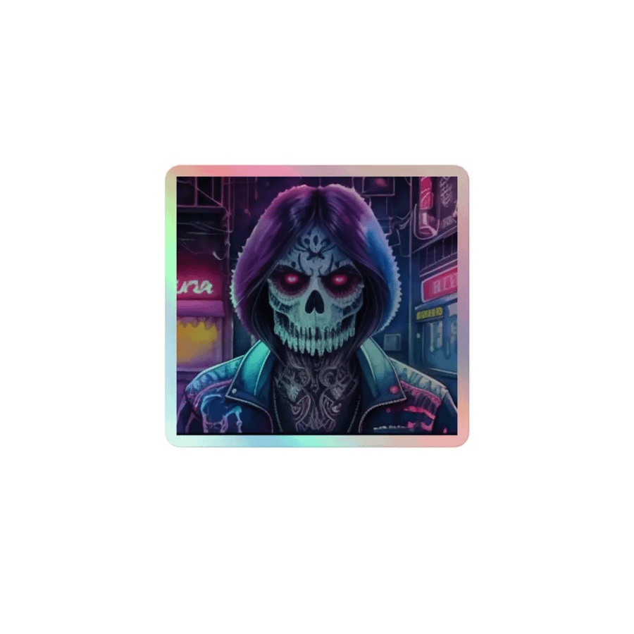 Neon Female Grim Reaper Sticker Set product image (1)
