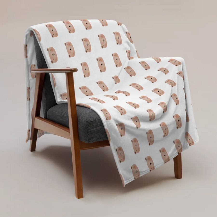 Teddy Bear Whimsical Faces Throw Blanket product image (3)